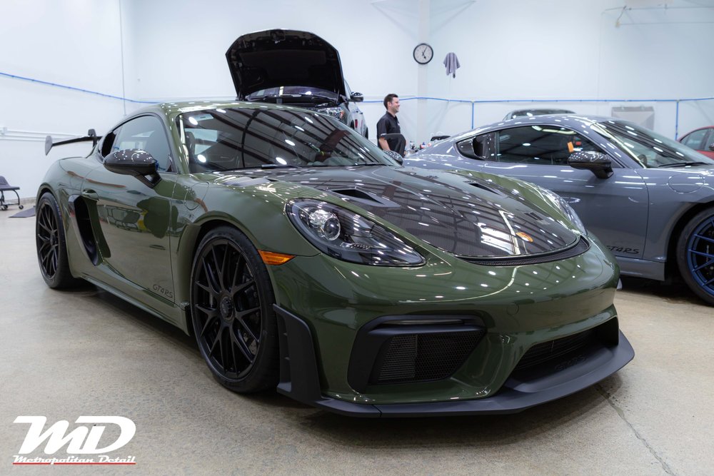 Porsche GT4 RS in Andalusia Green with full body DYNOshield at Metropolitan Detail